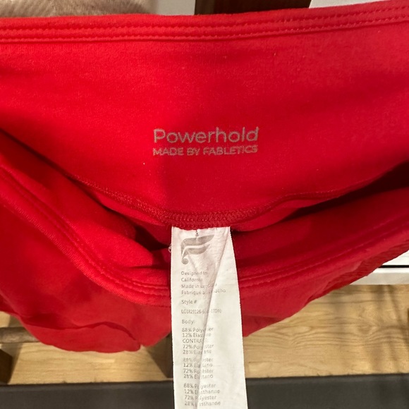 Red Powerhold Fabletics Leggings - Picture 4 of 4